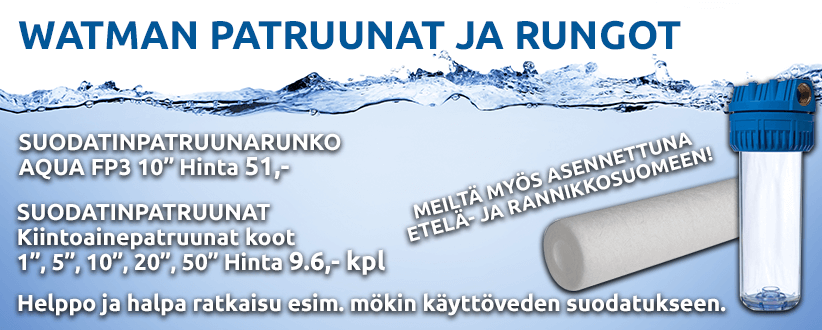 Watman suodatinrungot ja suodatinpatruunat