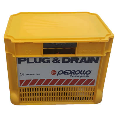 Tyhjennyspumppu Pedrollo Plug & Drain - Top 2 Floor on helppo ottaa esille, kun kaikki tarvittavat osat löytyvät kätevästi laatikosta. Nopeat toimitukset!