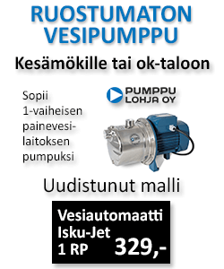 Uudistunut vesipumppu / vesiautomaatti Isku-Jet 1RP nyt vain 329€