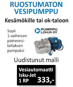 Uudistunut vesipumppu / vesiautomaatti Isku-Jet 1RP nyt vain 333€