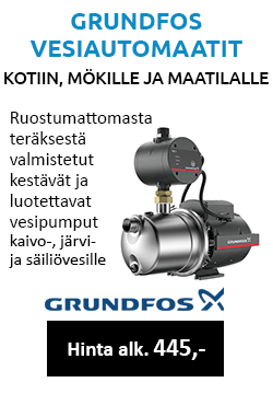 Kestävät ja luotettavat Grundfos vesiautomaatit hinta alk. 445€